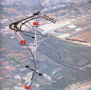 Desv&iacute;o de la autov&iacute;a de Castelldefels (C-31)