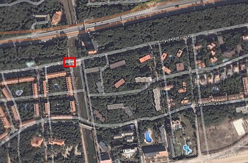 Localitzaci&oacute; del problema 11 de Gav&agrave; Mar - Pilons a l'antiga entrada al CAPRI