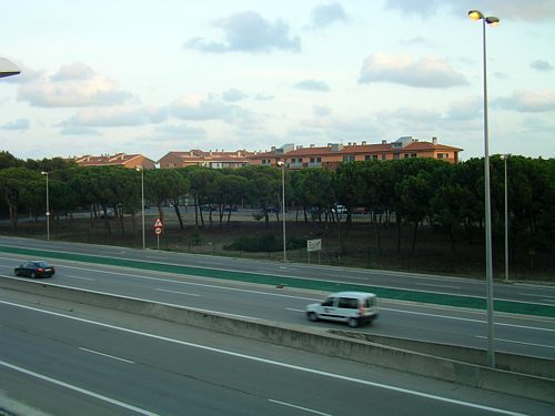 Ha desaparescut la barrera natural que formaven els pins i des de l'avinguda Europa es veu perfectament l'autovia de Castelldefels a l'al&ccedil;ada de Gav&agrave; Mar