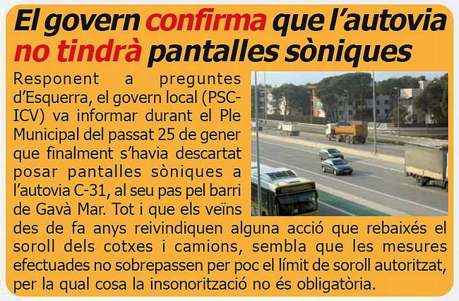 Not&iacute;cia publicada a la publicaci&oacute; L'ERAMPRUNY&Agrave; (N&uacute;mero 42 - Febrer de 2007)