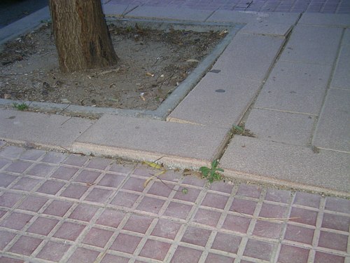 Vorera aixecada al carrer Tellinaires de Gav� Mar (Central Mar)