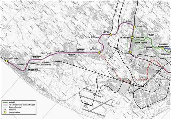 Pl&agrave;nol amb les ampliacions de les xarxes de metro i tren sense que cap arribi a Gav&agrave; Mar