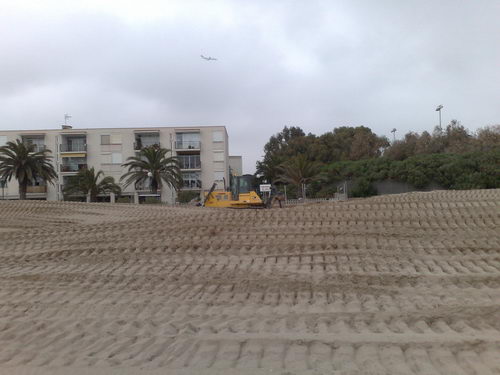 Obres de construcci&oacute; del nou tram del passeig mar&iacute;tim de Gav&agrave; Mar (3 de mar&ccedil; de 2008)