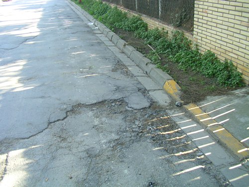 Estat lamentable del carrer Tellinaires de Gav&agrave; Mar a l'al&ccedil;ada de Llevant Mar