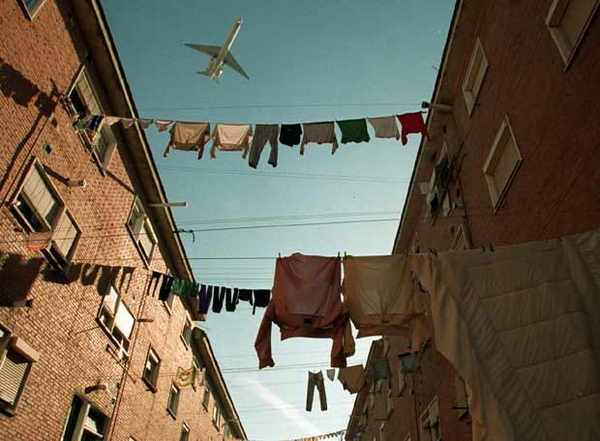 Avi&oacute; sobrevolant el barri de La Estaci&oacute;n de San Fernando de Henares (Madrid) (Any 2007)