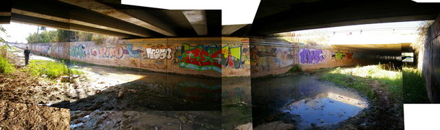Foto-montaje de im�genes de la Riera dels Canyars de Gav� Mar (26 de Octubre de 2008) (Fotograf�a: Joaquim Cano)