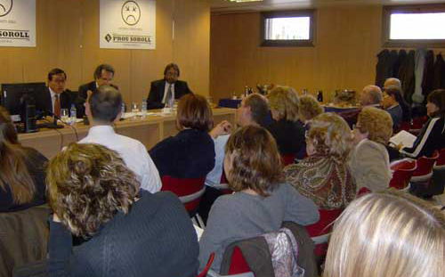 Assist�ncia de l'Associaci� de ve�ns de Gav� Mar a la 1a Jornada sobre l'impacte aeri celebrada a Barcelona (22 de Gener de 2009)